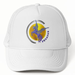 Pegasus Silver Arc with Golden Sun Trucker Hat