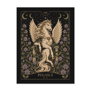 Pegasus, Starlit Tarot Art Postcard