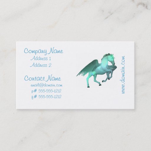 Customizable Pegasus Taking Flight Business Card