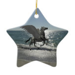 Pegasus Taking Flight Ceramic Ornament