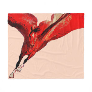 Pegasus the flying horse fleece blanket