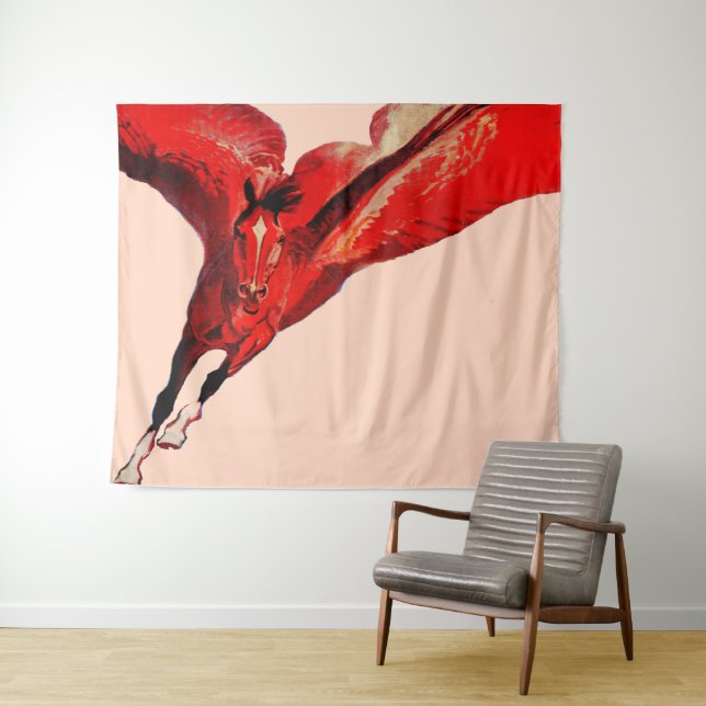 Pegasus the flying horse tapestry (In Situ (Horizontal))