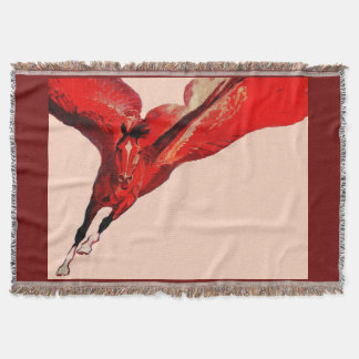 Pegasus the flying horse throw blanket