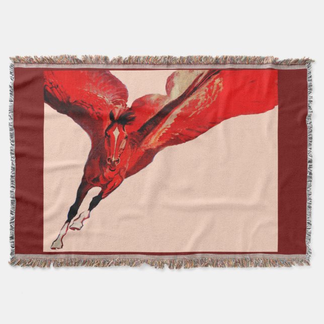 Pegasus the flying horse throw blanket (Front)