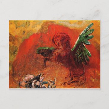 "Pegasus & the Hydra" by Odilon Redon Postcard
