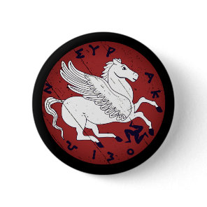 Pegasus, the white winged horse of Greek mythology Button