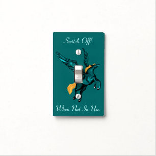 Pegasus (Turquoise) Light Switch Cover
