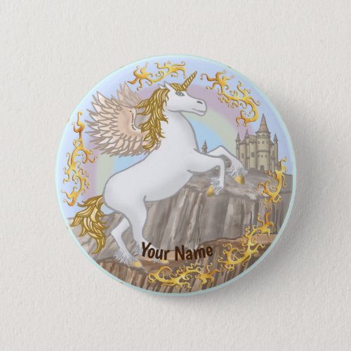 Pegasus Unicorn Castle custom name  pin