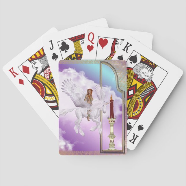 Pegasus Unicorn Fantasy Sky Poker Cards (Back)