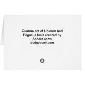 Pegasus & Unicorn Foals Cards (Back Horizontal)