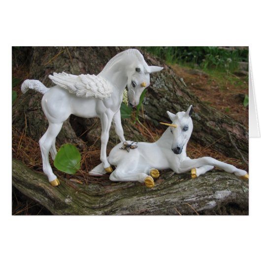 Pegasus & Unicorn Foals Cards (Front Horizontal)