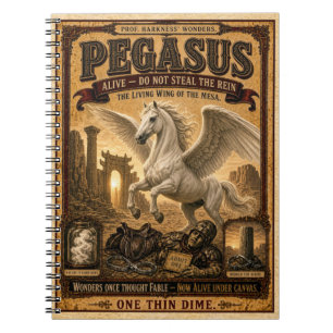 Pegasus, Vintage Circus Monster Notebook