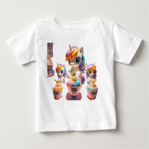 Pegasus Whimsical Ice Cream Baby T_Shirt