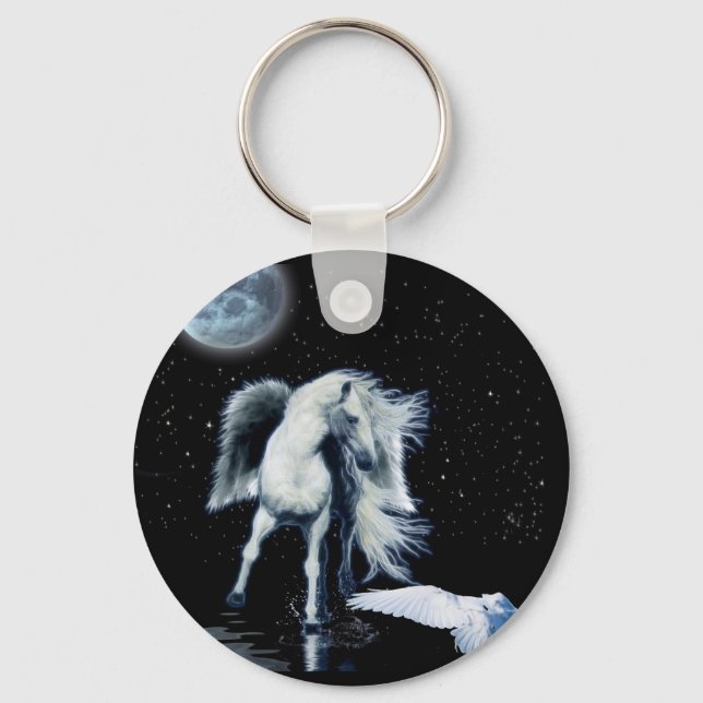 PEGASUS & WHITE RAVEN Collection Keychain (Front)
