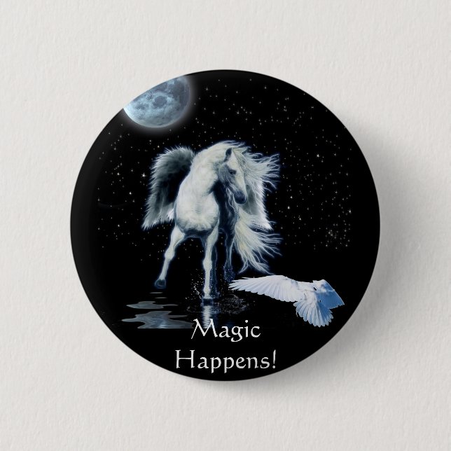 PEGASUS & WHITE RAVEN Collection Pinback Button (Front)