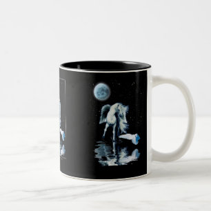 PEGASUS & WHITE RAVEN Collection Two-Tone Coffee Mug