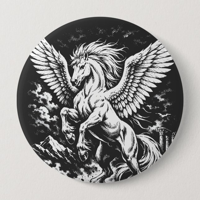 Pegasus — Winged Herald of the Storm Button (Front)
