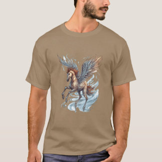 Pegasus Winged Horse Horses Mythology Fantasy Art  T-Shirt