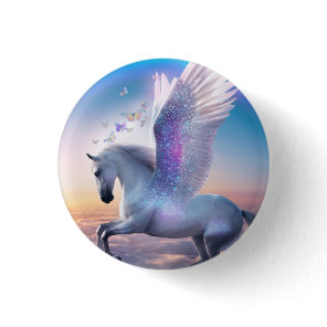 Pegasus with Rainbow Button