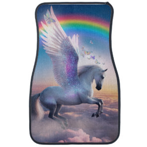 Pegasus with Rainbow Car Floor Mat