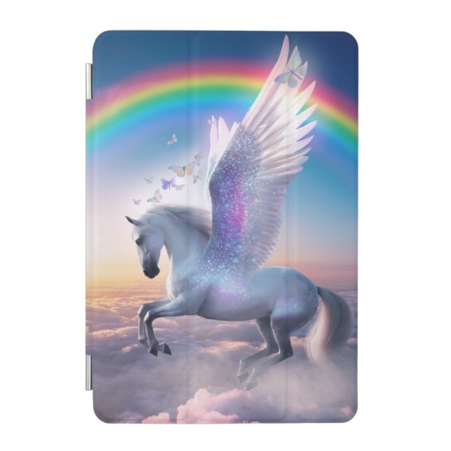 Pegasus with Rainbow iPad Mini Cover (Front)