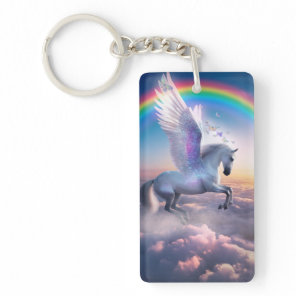 Pegasus with Rainbow Keychain