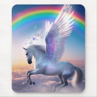 Pegasus with Rainbow Mouse Pad
