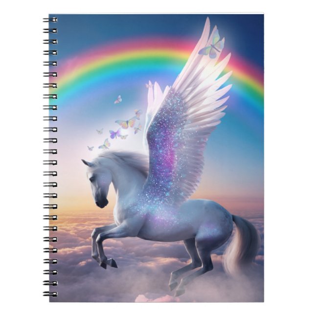 Pegasus with Rainbow Notebook (Front)