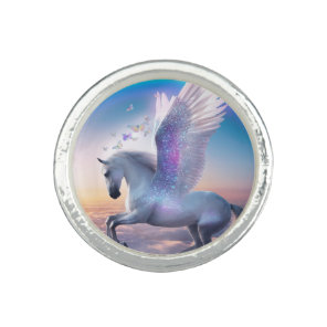 Pegasus with Rainbow Ring