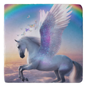 Pegasus with Rainbow Trivet