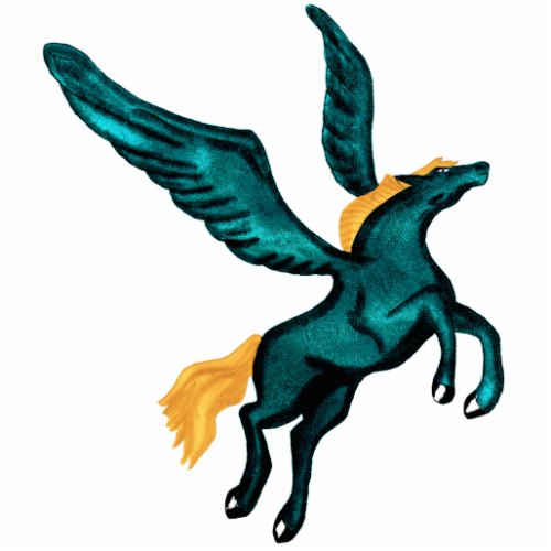 Pegasys Turquoise Acrylic Pin Statuette