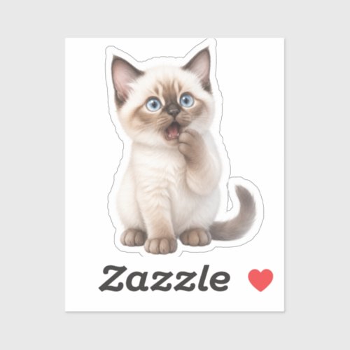 Pegatina Gatito Kawaii Adorable Sticker