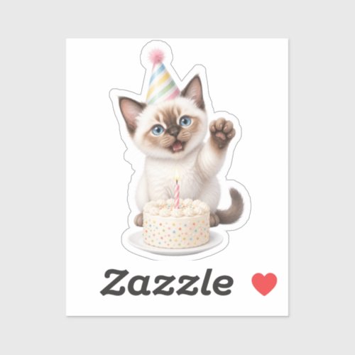 Pegatina Gatito Kawaii Adorable Sticker