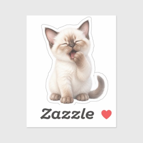 Pegatina Gatito Kawaii Adorable Sticker