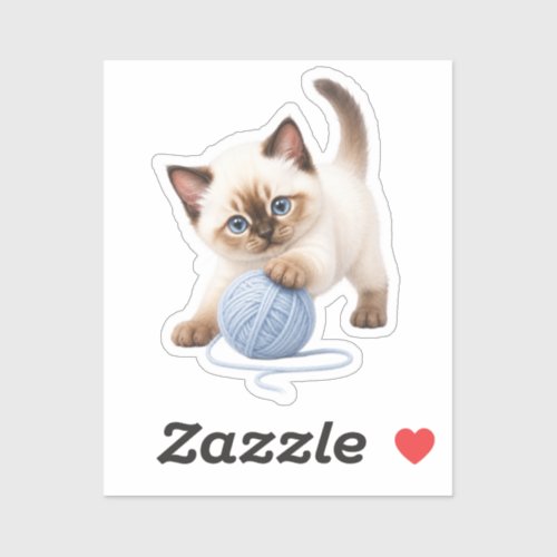 Pegatina Gatito Kawaii Adorable Sticker
