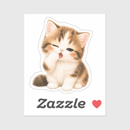 Pegatina Gatito Kawaii Adorable Sticker