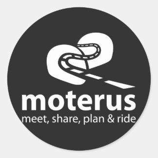 Pegatina Moterus Dark Classic Round Sticker