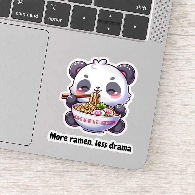 Pegatina Osito Panda Eating Sticker (Detail)