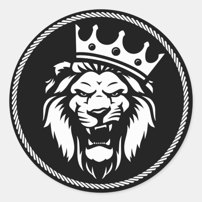 Pegatina rey leon classic round sticker (Front)