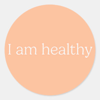 Pegatinas I am healthy Classic Round Sticker
