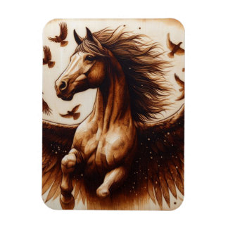 Pegaus Sepia with Birds Magnet