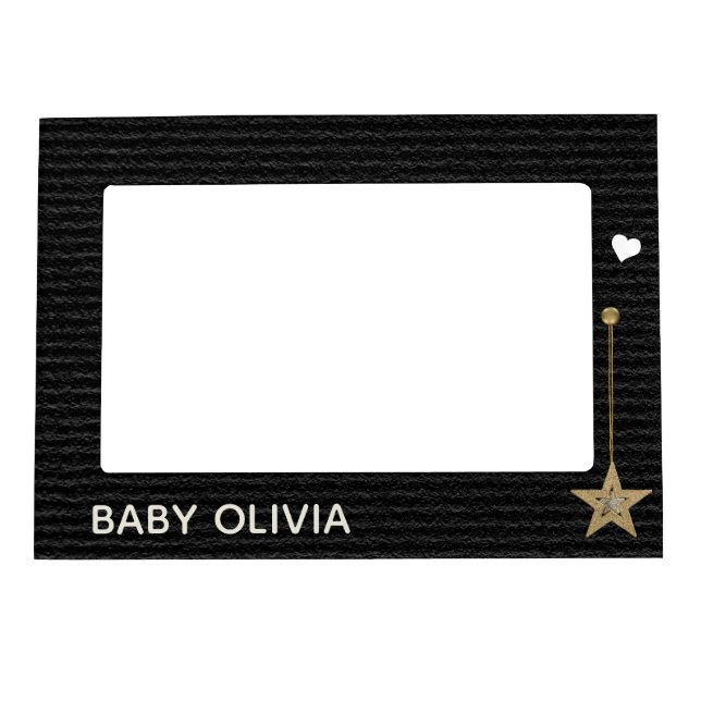 Pegboard Baby Ultrasound Name Announcement  Magnetic Frame (Front)