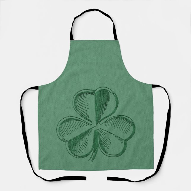 Peggy Ann All Over Green St Patrick's Day Apron (Front)