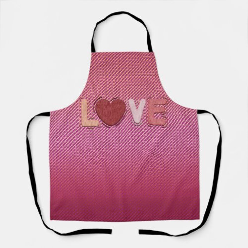 Peggy Ann All Over Pink Gradated Love Apron