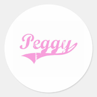 Peggy Classic Style Name Classic Round Sticker