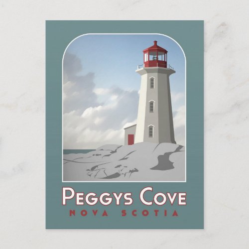 Peggys Cove Deco Postcard