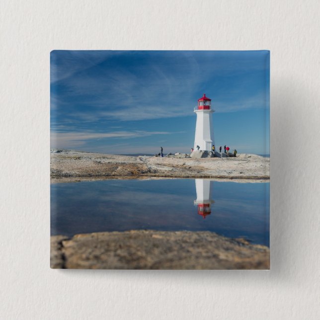 Peggy'S Cove Lighthouse | Canada Button (Front)