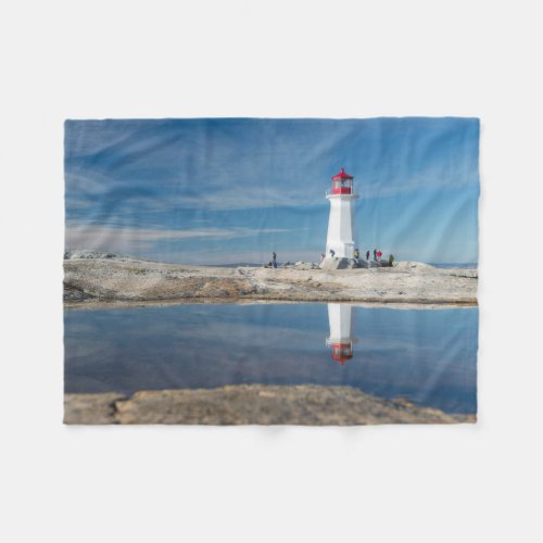 PeggyS Cove Lighthouse  Canada Fleece Blanket