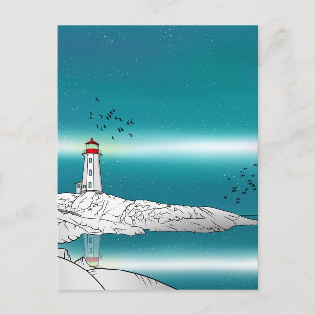 Peggy's Cove Lighthouse Canada Postcard (Front)