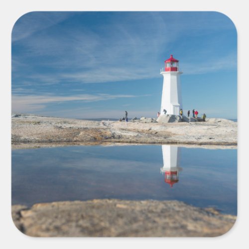 PeggyS Cove Lighthouse  Canada Square Sticker